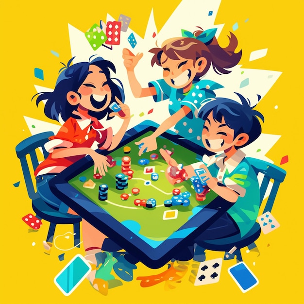 Friends Playing Board Games at Home