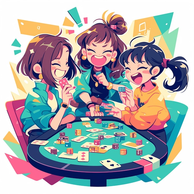 Friends Playing Board Games at Home