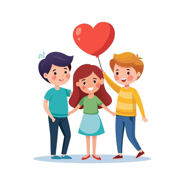 Friends Special Love and Emotional Moment Vector Illustration Concept for Friendship Day