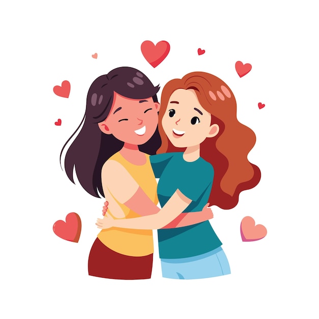 Friends Special Love and Emotional Moment Vector Illustration Concept for Friendship Day