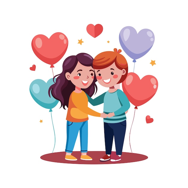 Friends Special Love and Emotional Moment Vector Illustration Concept for Friendship Day