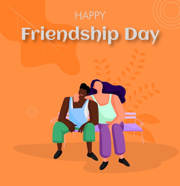 Friendship day best friend love Illustration Free Download