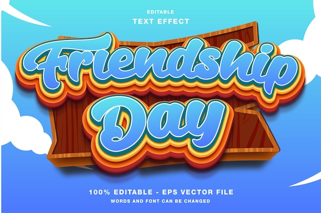 Friendship Day Editable Text Effect