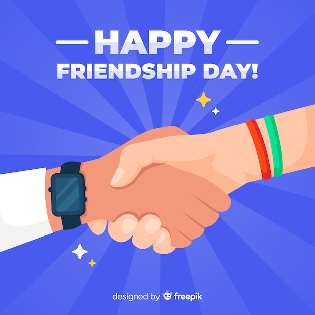 Friendship day flat design background