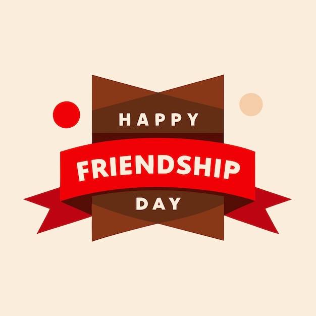 friendship day lettering logo design background