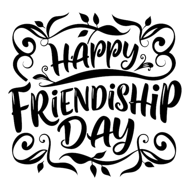 Vector friendship day typography t shier design