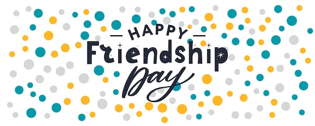 Friendship day vector illustration with text and elements for celebrating friendship day 2022