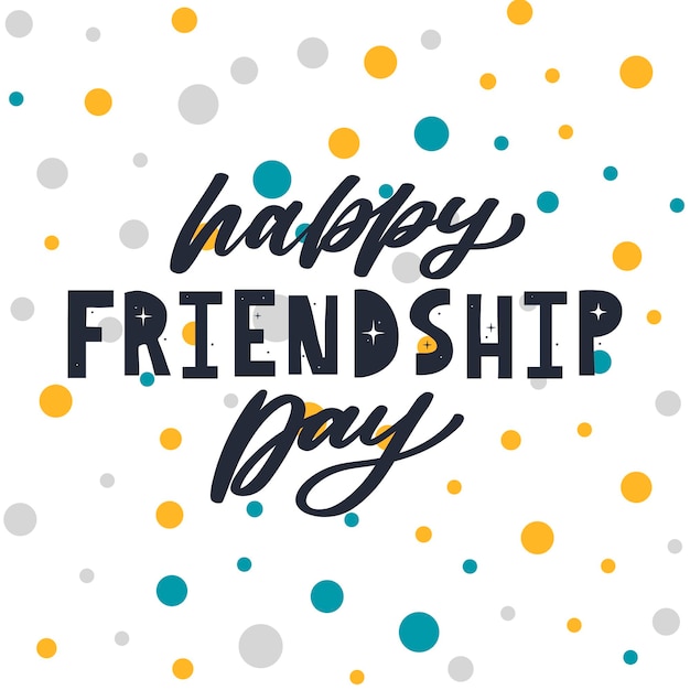 Friendship day vector illustration with text and elements for celebrating friendship day 2022