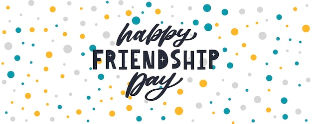 Friendship day vector illustration with text and elements for celebrating friendship day 2022