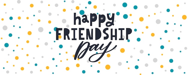 Friendship day vector illustration with text and elements for celebrating friendship day 2022