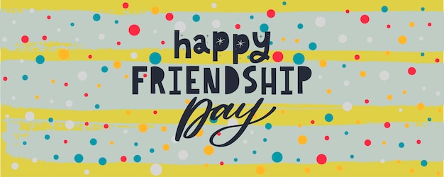 Friendship day vector illustration with text and elements for celebrating friendship day 2022