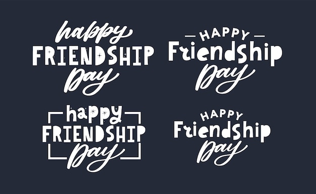 Friendship day vector illustration with text and elements for celebrating friendship day 2022