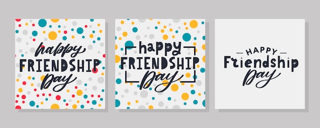 Friendship day vector illustration with text and elements for celebrating friendship day