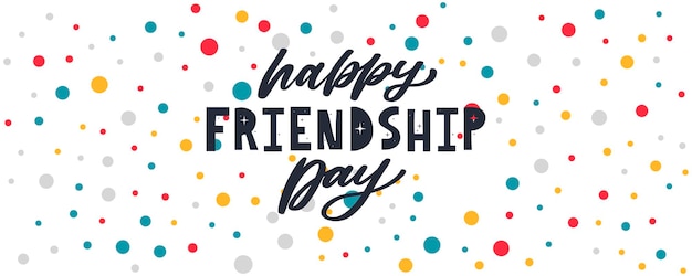 Friendship day vector illustration with text and elements for celebrating friendship day