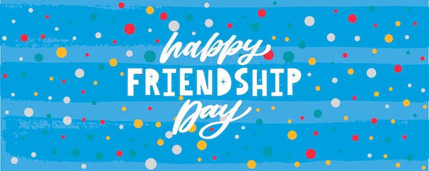 Friendship day vector illustration with text and elements for celebrating friendship day