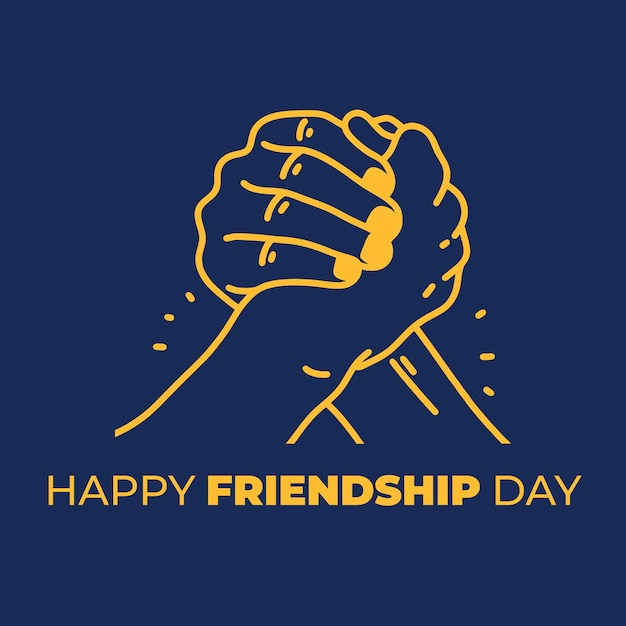 Friendship day wishes with holding hand shake hand for social media post