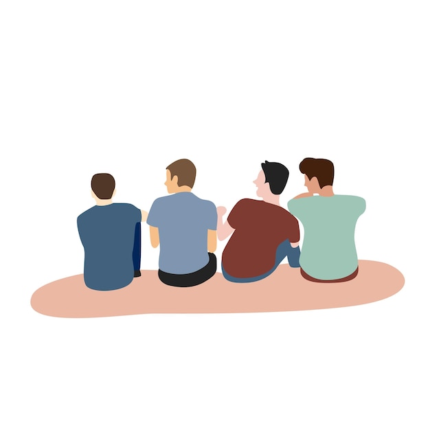 Friendship Diverse Flat Illustration