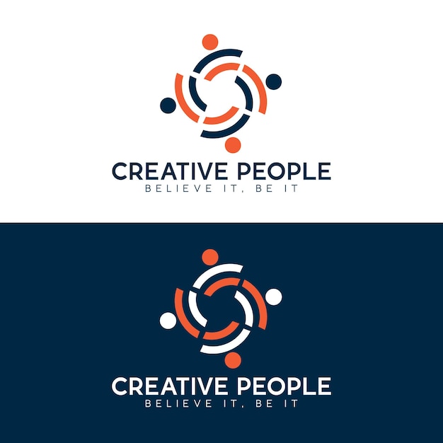 Vector friendship unity people care logo creative people logo teamwork connectivity logo template