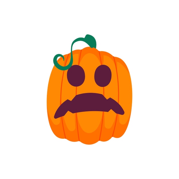 Frightened Pumpkin Illustration