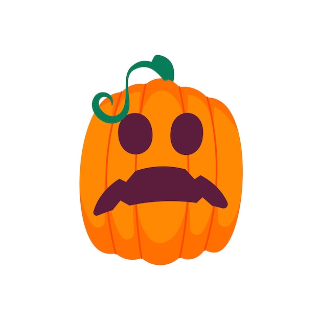 Frightened Pumpkin Sticker