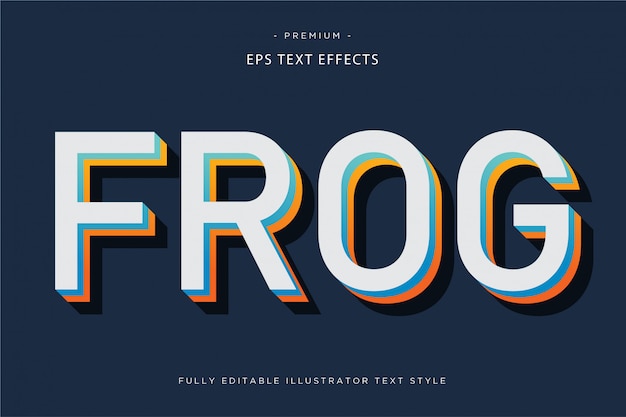 Frog 3d text effect  3d text style