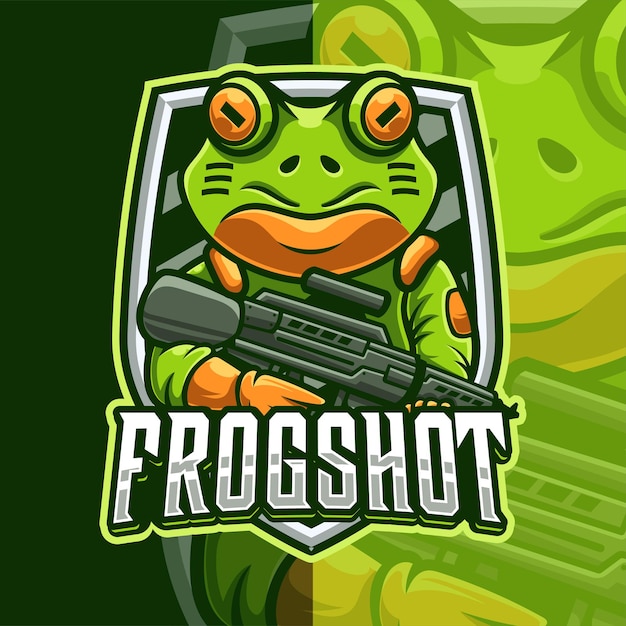 Frog Army Mascot Esport Logo Template