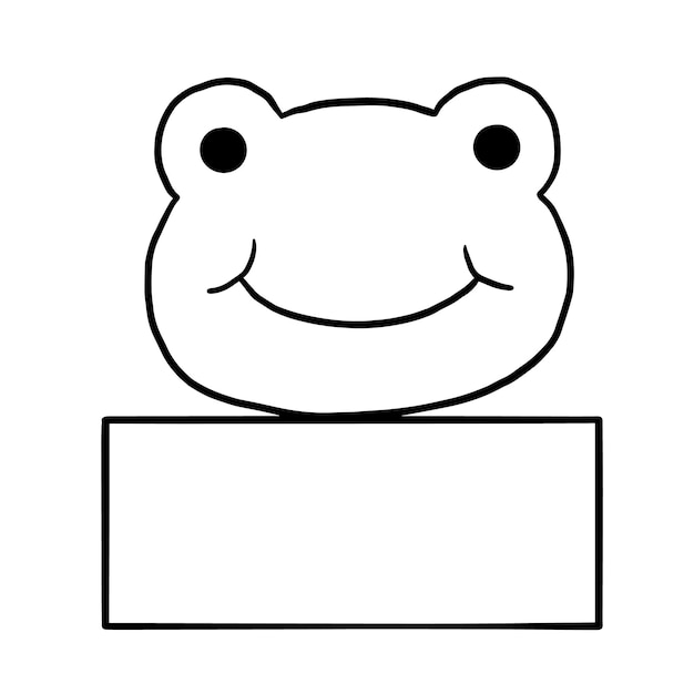 frog cartoon animal cute kawaii doodle coloring page drawing