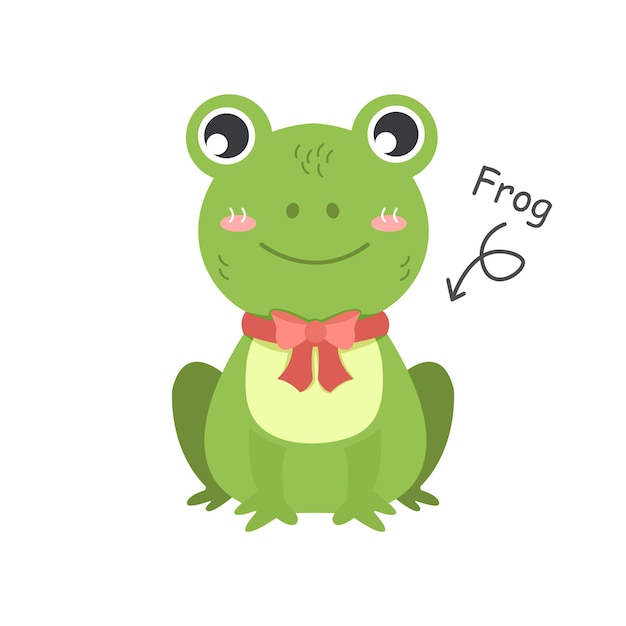 Frog cartoon characters with clothes Vector