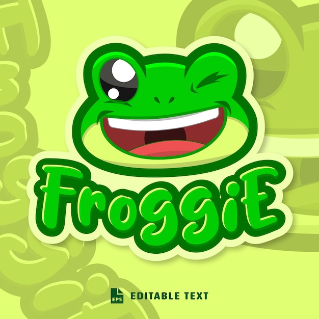 Frog Cute Logo Mascot