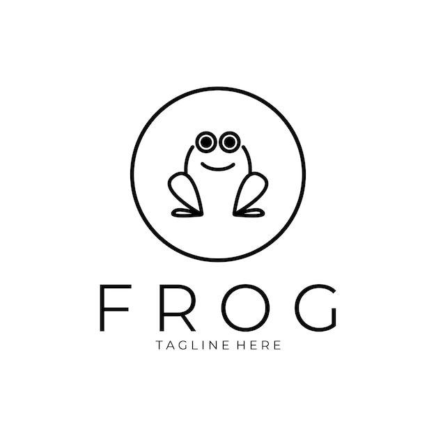 Frog logo simple vector design template