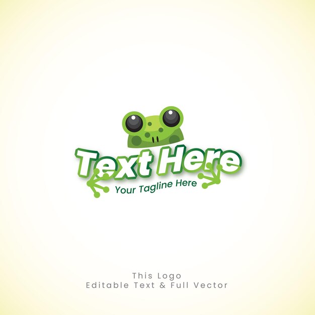 Frog Logo Template Full Vector Editable Text