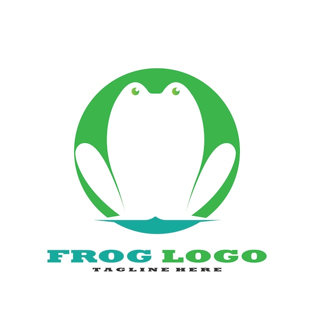 Frog Logo Template vector illustration