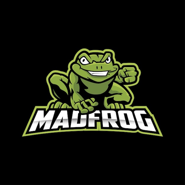 frog mascot logo vector