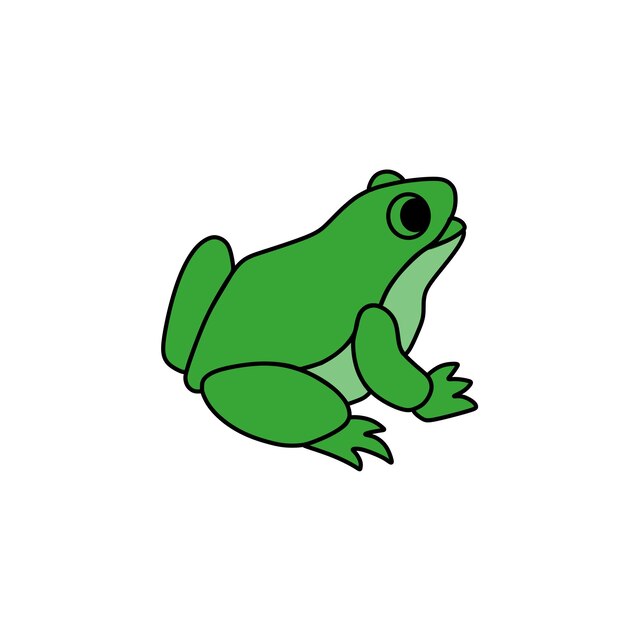 Vector frog ready to jump