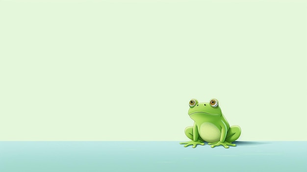 Vector frog sitting on a table with the words quot frog quot on it