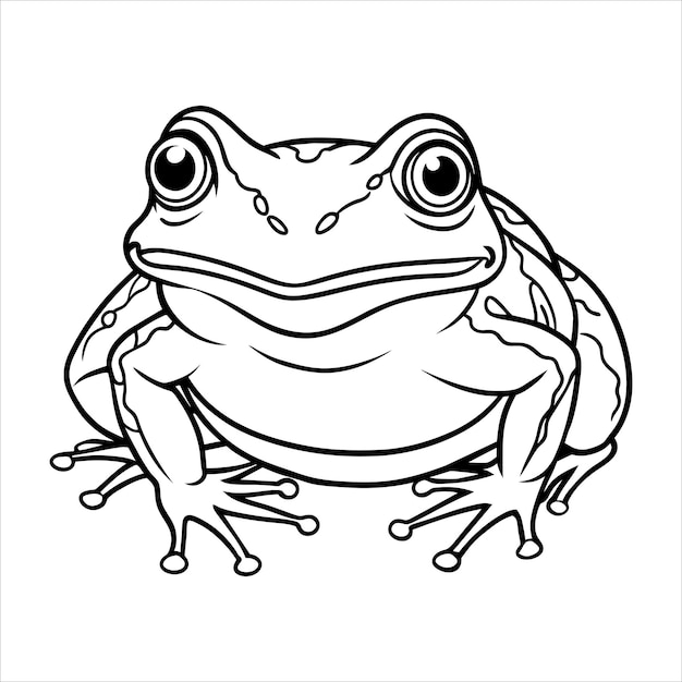 Vector frog vector art illustration