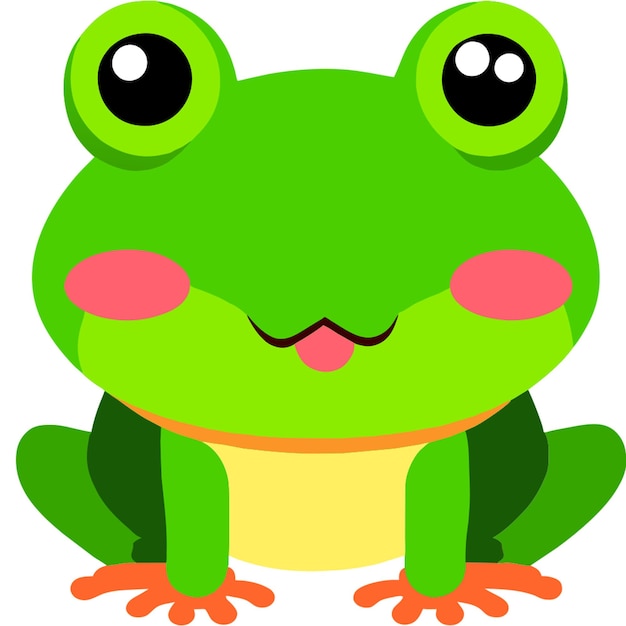 frog vector illustration kawaii