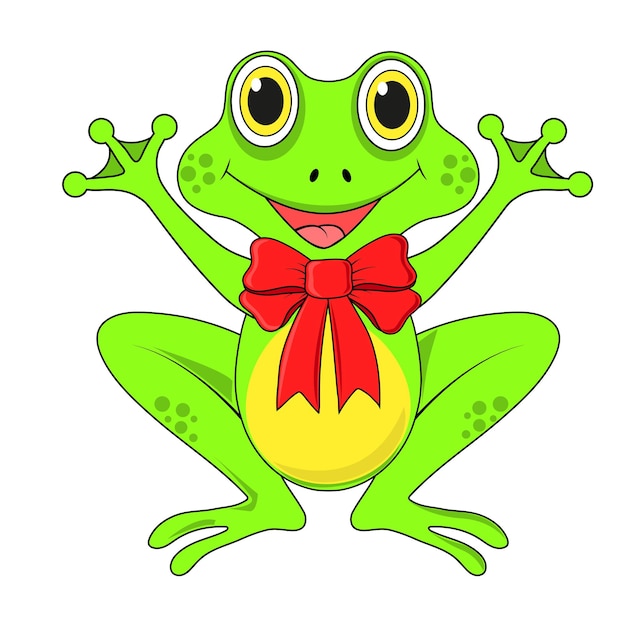 Frog on white background in vector EPS 10.