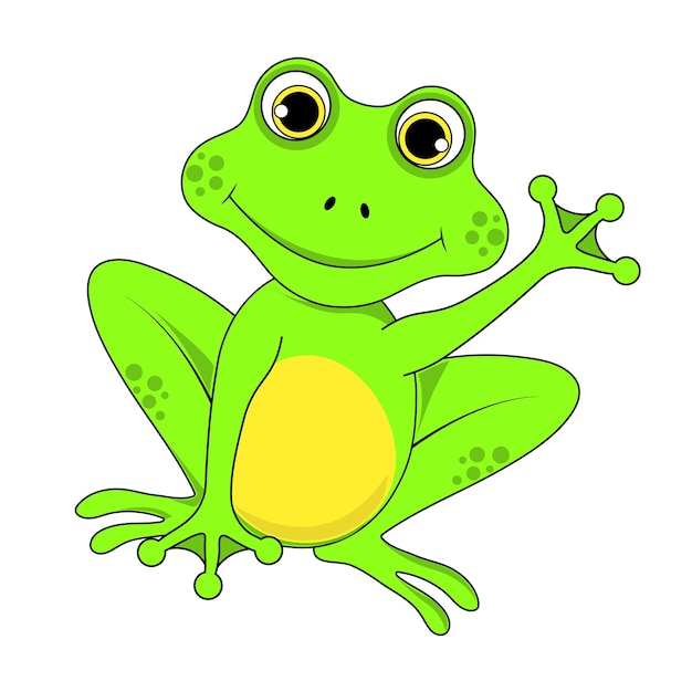 Frog on white background in vector EPS 10