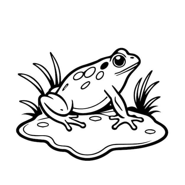 a frog on a white background with a frog on it