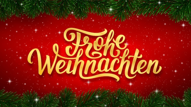 Frohe Weihnachten german Merry Christmas text