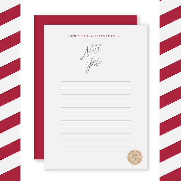 From the desk of Santas Elves card from Elf template