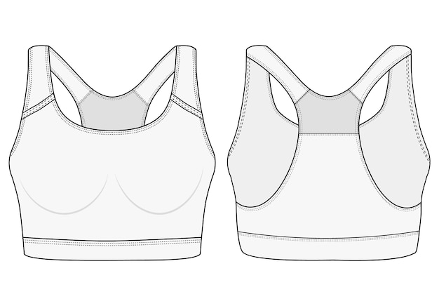 Vector the front and back of the vests are shown with the same shape