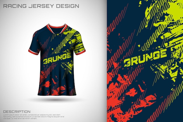 Front racing shirt design Sports design for racing cycling jersey game vector