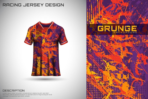 Front racing shirt design Sports design for racing cycling jersey game vector