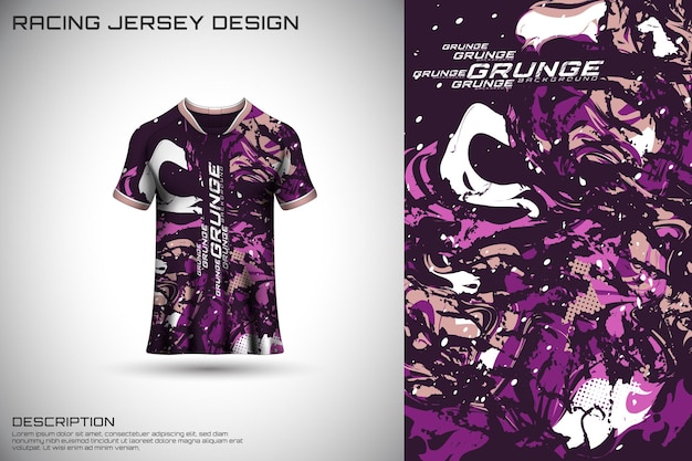 Front racing shirt design Sports design for racing cycling jersey game vector