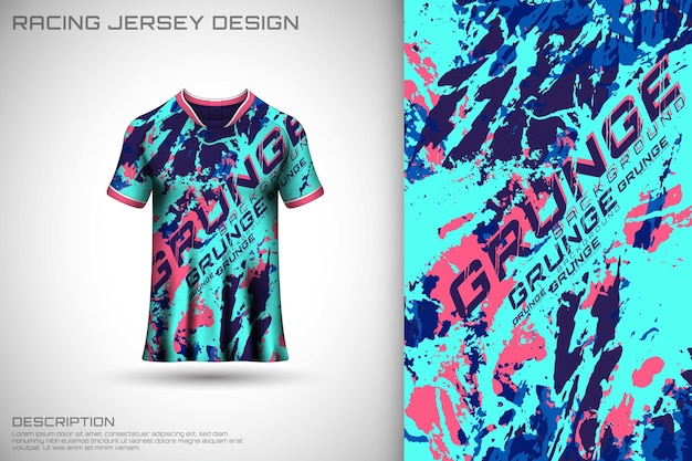 Front racing shirt design Sports design for racing cycling jersey game vector