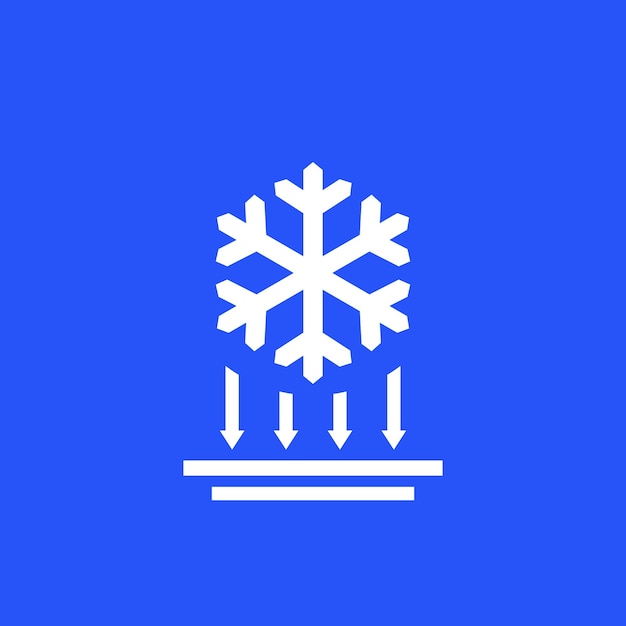 Frost impact icon on blue