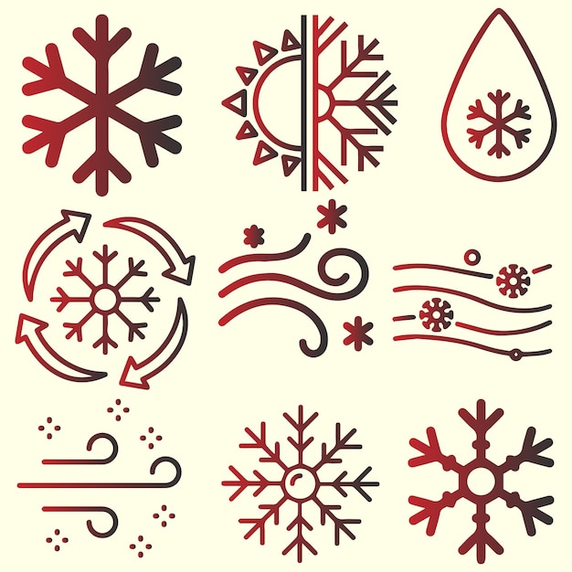 Vector frost amp snowflakes amp winter elements vector