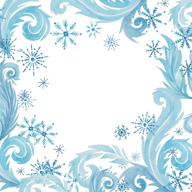 Frosty snowflake patterns